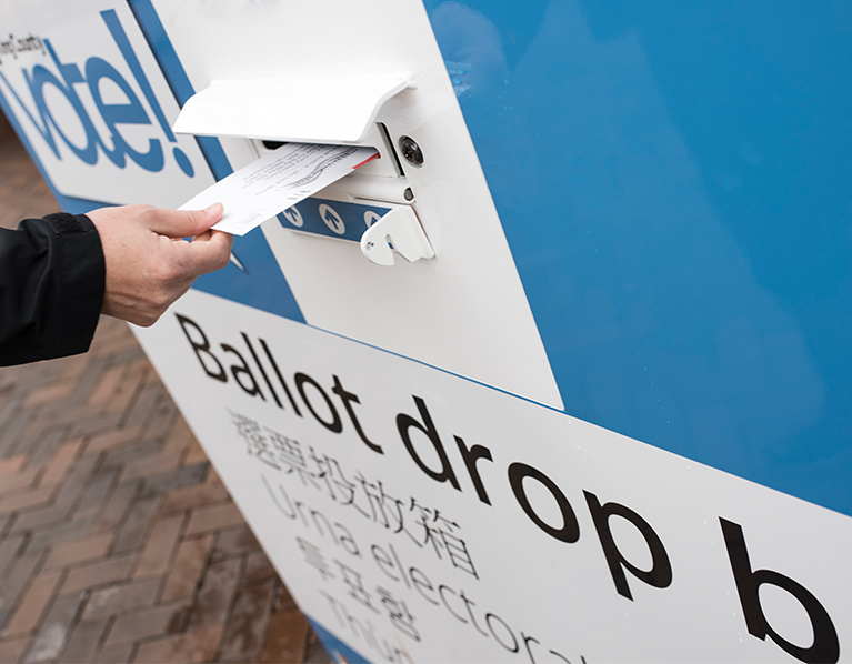 SeattleCityHall's tweet photo. It’s Election Day! Make sure to have your ballot postmarked by today or returned to a ballot box by 8pm! https://t.co/JNZdYi4mrG