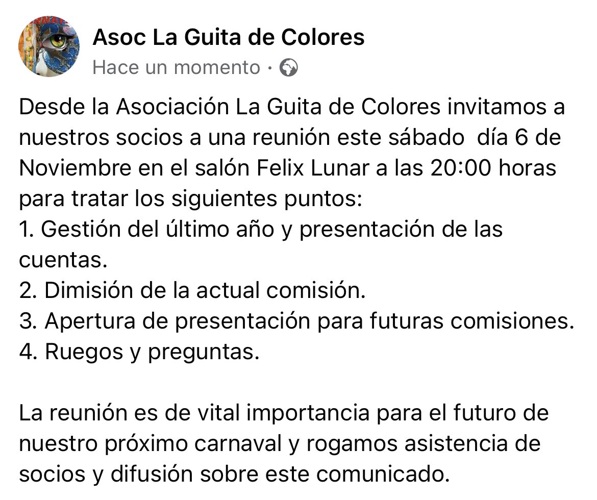 Comunicado:
