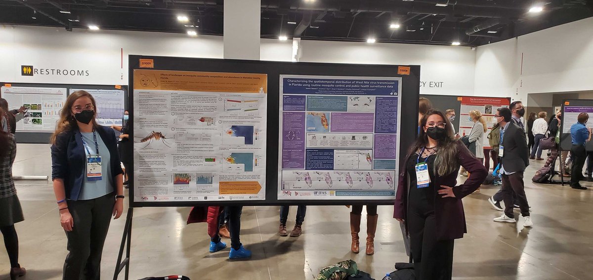 Thanks to everyone who came by yesterday #EntSoc21! It was fun sharing my research on landscape effects on mosquito communities and my prediction maps with you - I appreciate all the interest! 🌎🦟🔍 best advisor: @LP_Campbell at @FmelUf - thank you!! @UFEntomology @MUVE_ESA