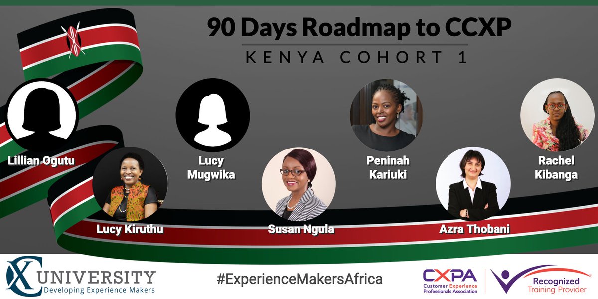 The first Kenyan cohort is underway! 90 Days Roadmap to #CCXP has kicked off with a bang, leading the way in #CX in #Kenya! 
<a href="/KiruthuLucy/">Dr. Lucy Kiruthu CCXP, XMP</a> <a href="/NinahKariuki/">Peninah Kariuki,CXS</a> <a href="/rmkibanga/">Gakii CXS™️</a> <a href="/Azra_Thobani/">Azra</a> #CXPA #CustomerExperience #ExperienceMakers #ExperienceMakersAfrica