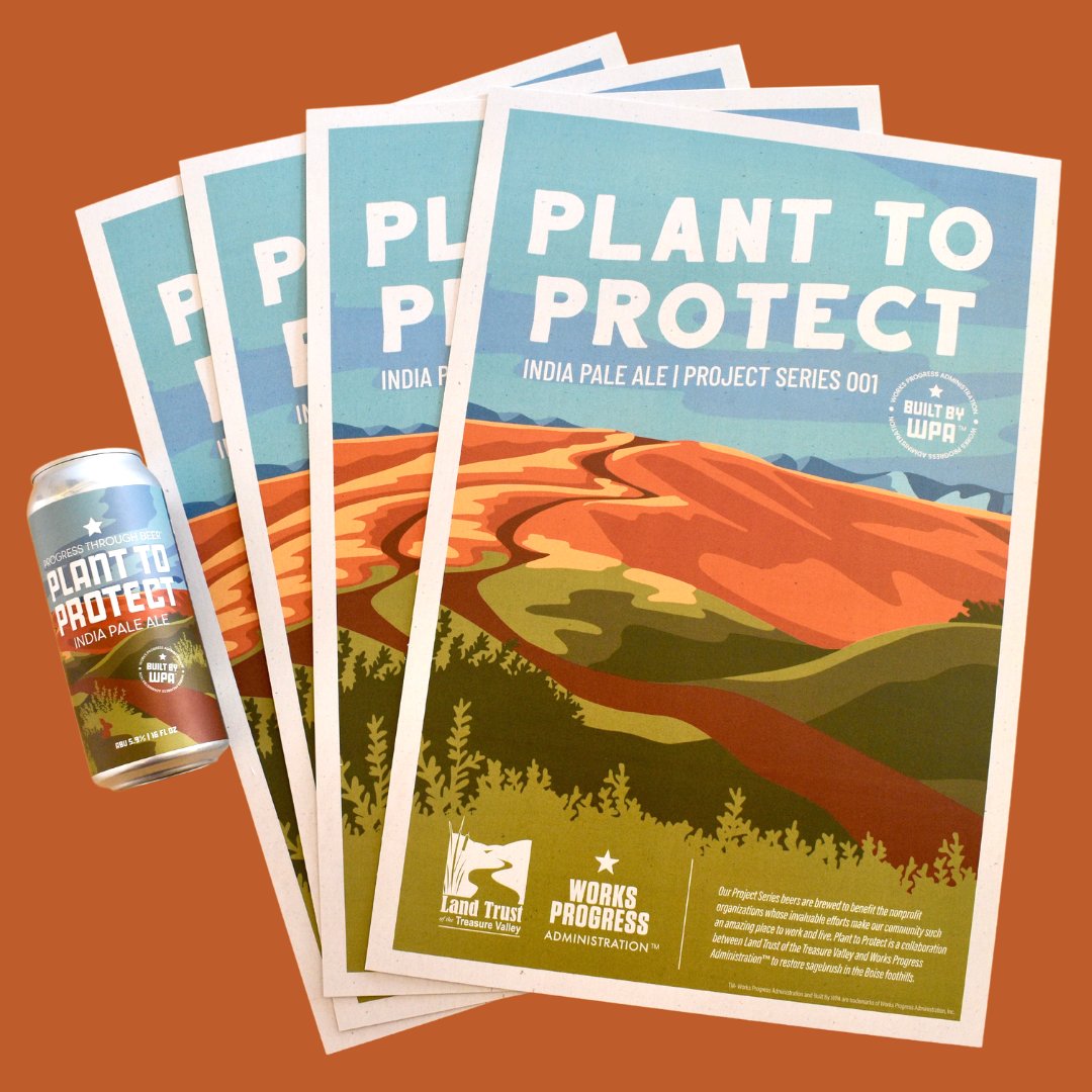 In addition to creating a special #Craftbeer to benefit sagebrush restoration in the Boise foothills, we brewed up limited-edition posters for <a href="/LandTrustLTTV/">Land Trust of the Treasure Valley</a>. Just $10 &amp; all proceeds benefit the land trust &amp; its work in our community. Order by emailing estammer@lttv.org.