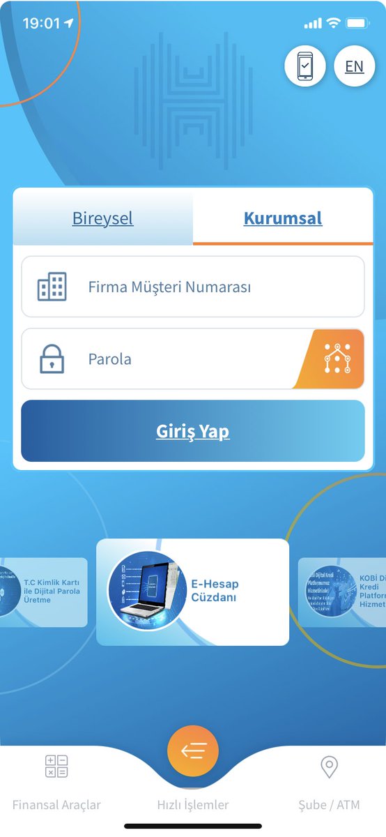 emreesen1453_'s tweet photo. @Halkbank mobil uygulamada kurumsal kullanıcı girişi hala düzletilmedi ( kullanıcı no girişi yok ). Defalarca çağrı ve https://t.co/IhO8XN5T9v a yazıldığı halde aksiyon yok . https://t.co/SW2I4769go