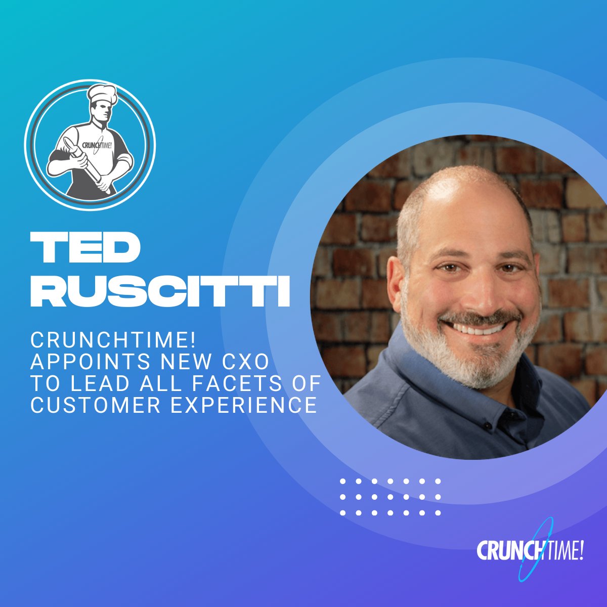 GetCrunchtime's tweet photo. We are excited to have Ted Ruscitti join the team! As CXO, Ted will oversee all of our deployment, training, customer success, and support functions. Welcome aboard, Ted! 🎉

Read more: https://t.co/U8B8V32Rob #LifeatCrunchTime https://t.co/ISakUuIC3K