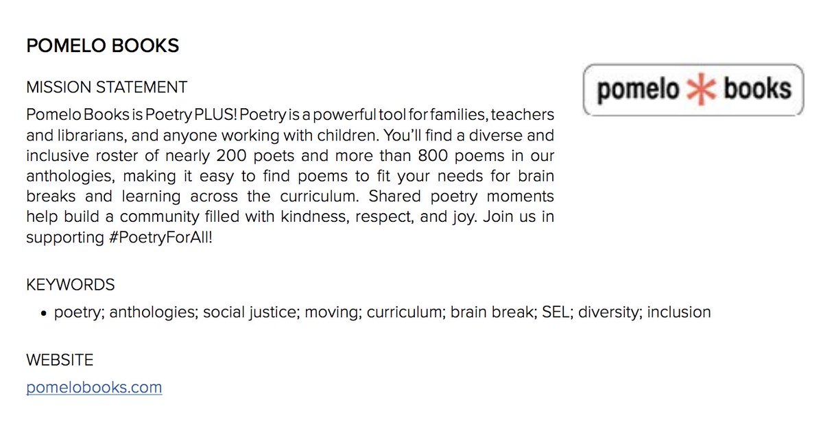 pomelobooks's tweet photo. We agree with @CBCBook that small indie presses are crucial to boosting diversity + inclusion in children's books — and we're thrilled to be included in this important Publisher Focus list of resources! Please share!! https://t.co/CeA4dQkgNb https://t.co/oHvWsCiPxH