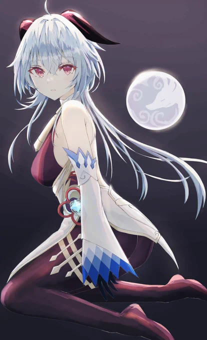#タイツの日 遅刻再掲甘雨ちゃん❄️ 