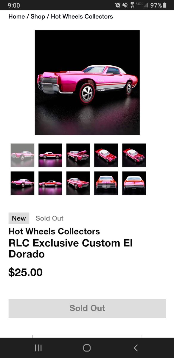 James_Searches's tweet photo. Hey @Mattel @Hot_Wheels

How do you guys put this car up for sale at 9:00am pst and it is sold out at 9:00:03 am pst? 

You need to fix these bots and let the average consumer get a chance. https://t.co/FZF5c9ysKD
