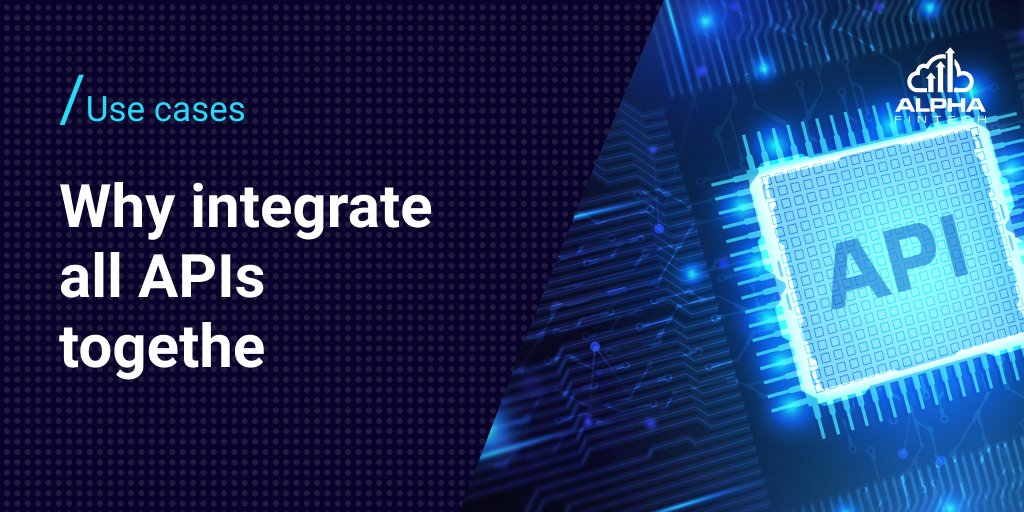 AlphaFintech's tweet photo. Having multiple APIs is a big cause of IT inefficiency. Many companies have hundreds of APIs, which costs time and money. Alpha Fintech brings all integrations together into one API, saving you that lost time and money. https://t.co/uqKwjy4Eq0
