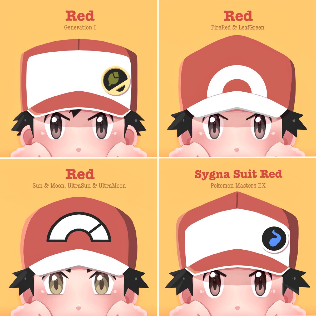 ✨Red Boy Pizza✨ on X: here is the original pieces! made them to use as  icons for myself but i was proud of them so i posted! #trainerred #pokespe  #pokespered #pokemon  /