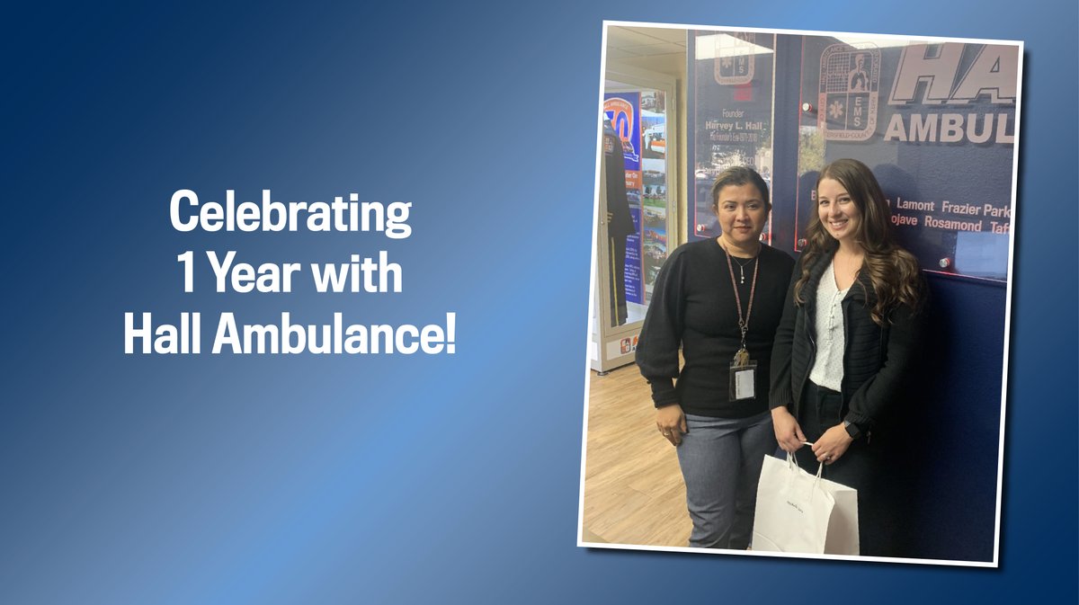 HallAmbulance's tweet photo. Celebrating Michelle Jara on wrapping up her first year with Hall Ambulance! Michelle is a clerk/receptionist in the Human Resources Division.
#CareCompassionCommunity #MakingMyDifference https://t.co/LDBZmxRNFT