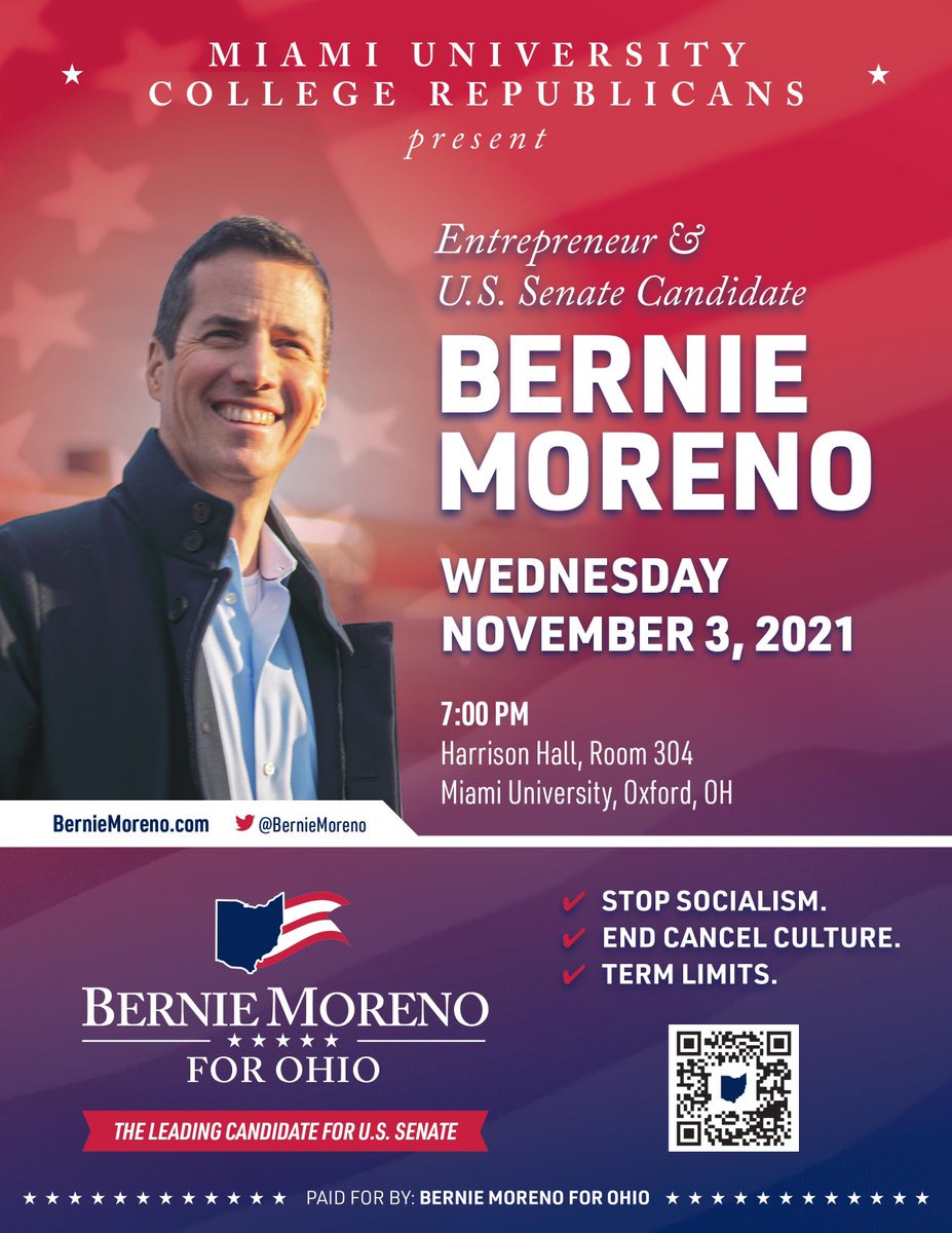 berniemoreno's tweet photo. Looking forward to meeting the ⁦@MiamiUCRs⁩ tomorrow! #FreeMiami https://t.co/gdhcsbogJm