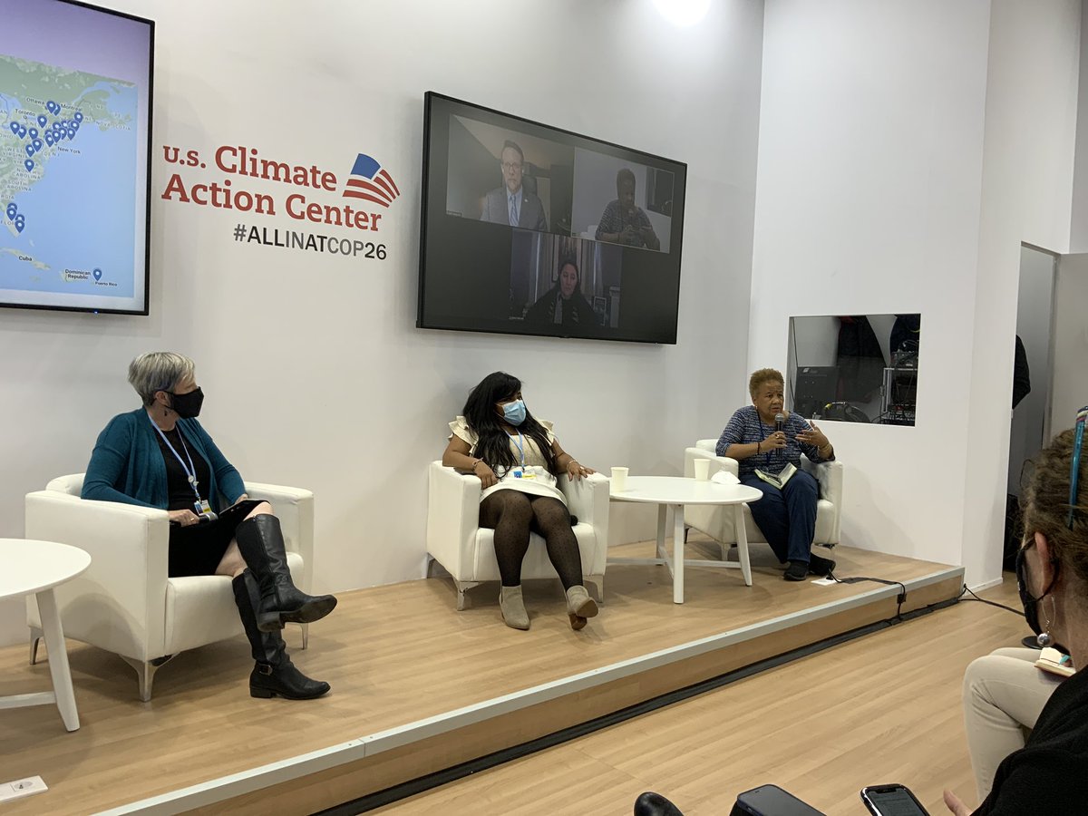 bethminn's tweet photo. Hearing how the climate change community used to tell people like 
@FeliciaMDavis that #Justice as priority for #ClimateAction would have to wait (until what?). She’s in @USACECoalition because “it’s about the people.” #mncop26 #COP26 https://t.co/AZz6D5TOvr