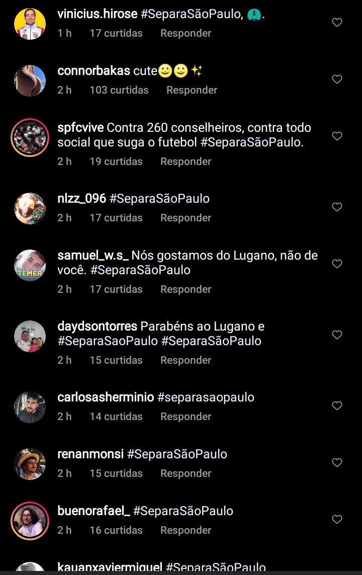 somosaopaulinos's tweet photo. Julio Casares fez uma postagem em seu Instagram a torcida do São Paulo lotou os comentários com #SeparaSãoPaulo 👇 https://t.co/SDldFKZUD2