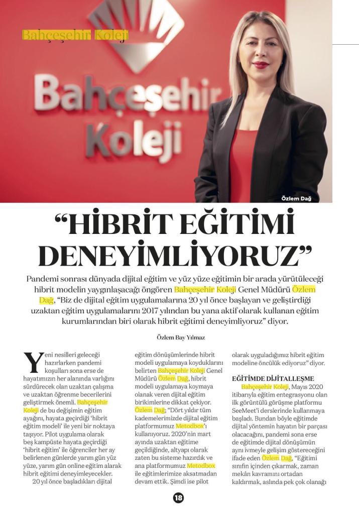 bk_bodrum's tweet photo. Genel Müdürümüz Sn. Özlem Dağ; eğitimde hibrit modelin devam edeceğine ve hibrit öğretmen kavramının yerleşece��ine değiniyor. @CapitalDergisi 
#bahçeşehirkoleji https://t.co/AKGqPQv2k6