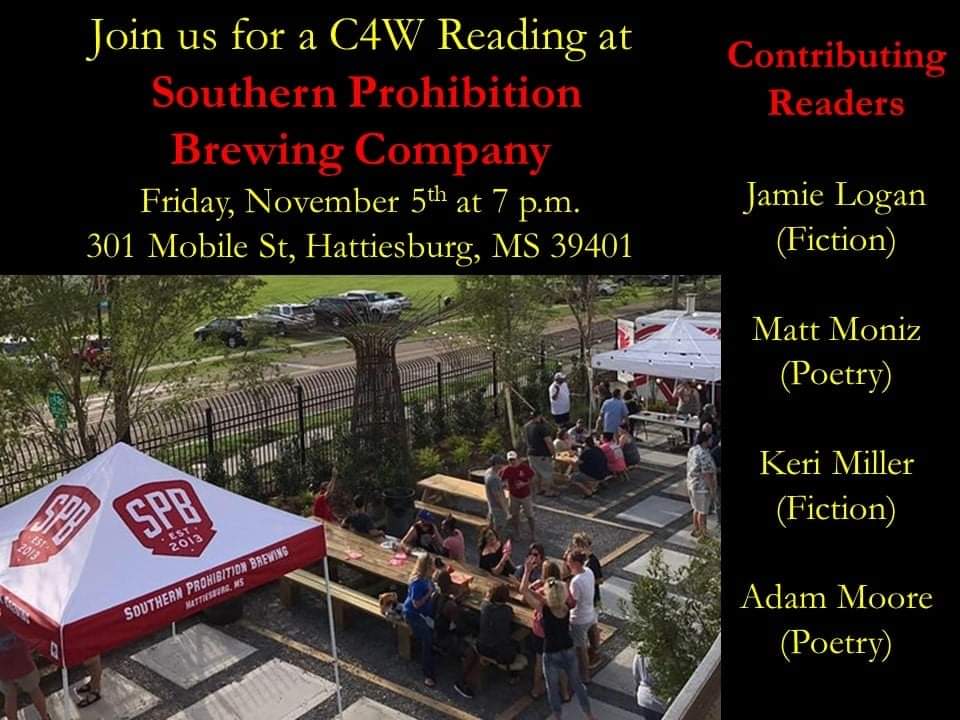 c4w_writers's tweet photo. C4W will be having a graduate student reading at @soprobrewco on Friday, November 7th. Come on out and listen to some brilliant work. https://t.co/PYQPDzRROO https://t.co/lGx7ObrUBE