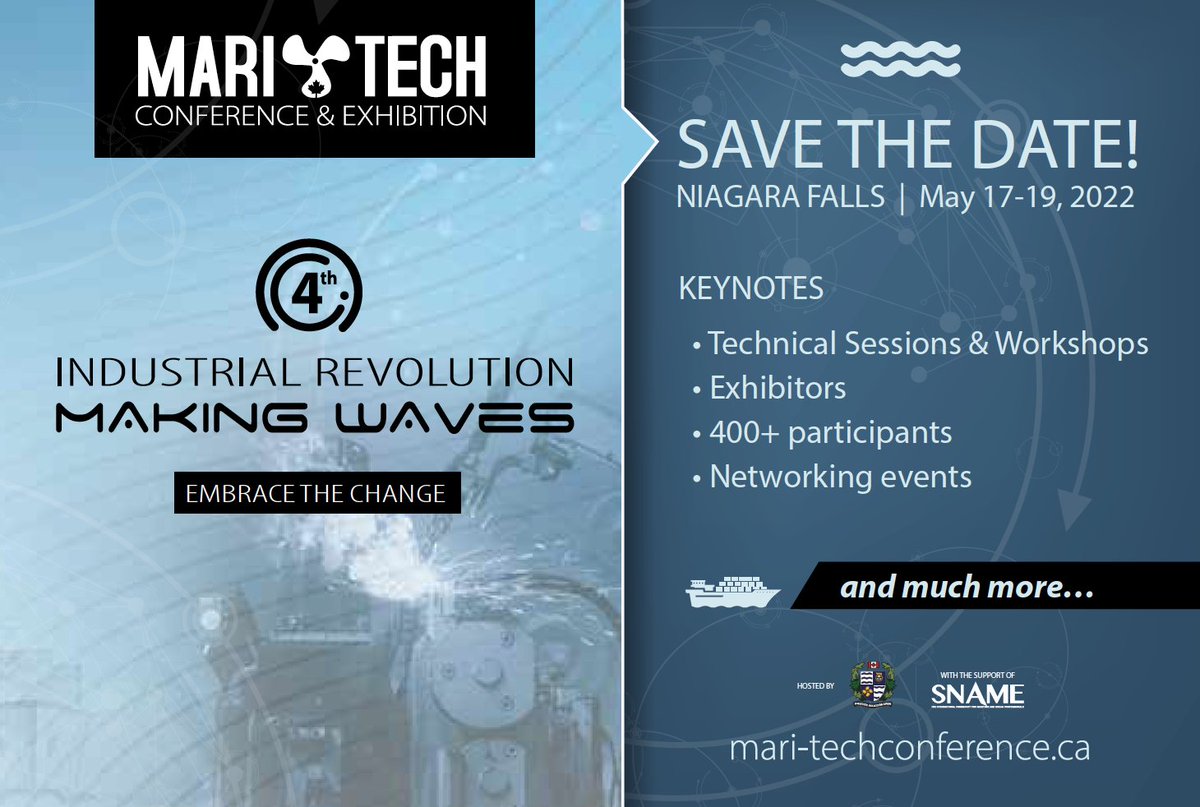 Mari-Tech Conference (@maritechconf) on Twitter photo Have you heard that Mari-Tech 2022 is sailing into Niagara Falls, Ontario this coming May!
Interactive floor plan and online booking tool is live and can be accessed at:
mari-techconference.ca/exhibitors/exh…
Contact sue@canplaninc.ca for more details. Have you heard that Mari-Tech 2022 is sailing into Niagara Falls, Ontario this coming May!
Interactive floor plan and online booking tool is live and can be accessed at:
mari-techconference.ca/exhibitors/exh…
Contact sue@canplaninc.ca for more details.