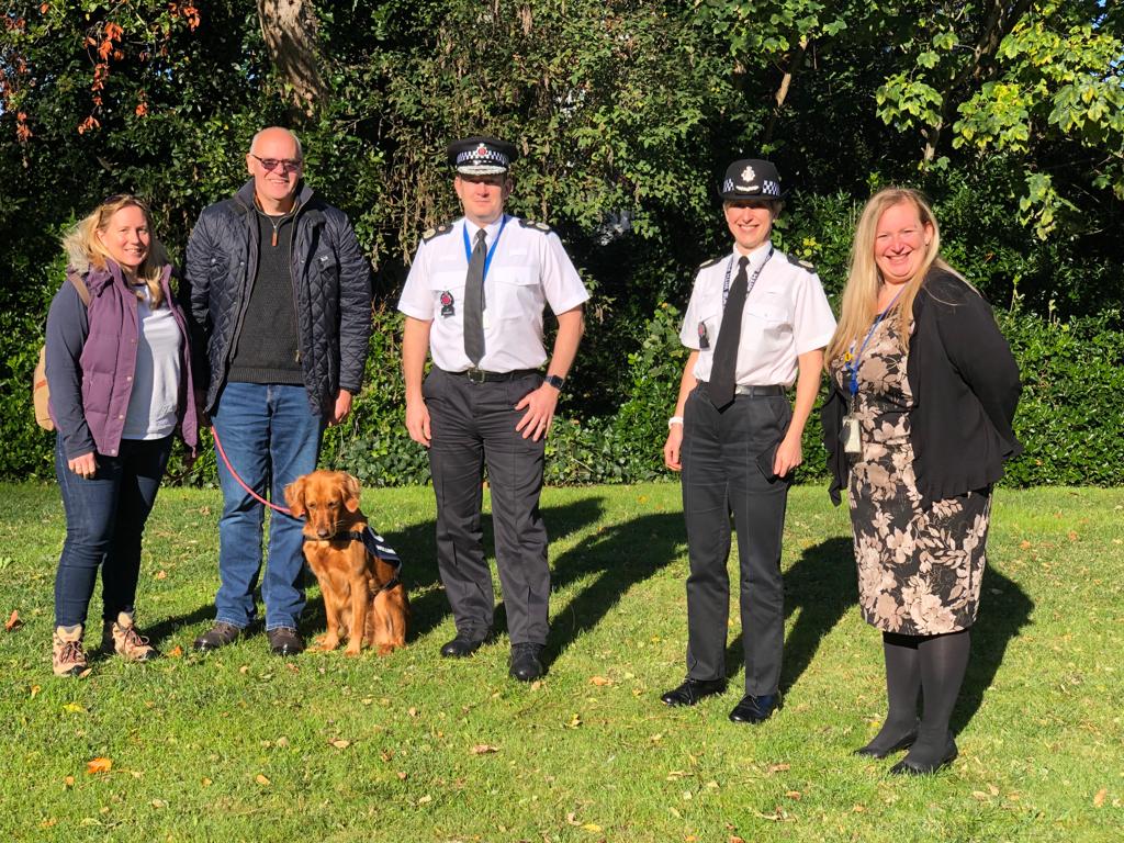 Who should we bump into at HQ but our newest #wellbeingdog Cassie, having just passed her suitability tests. Welcome to the team!