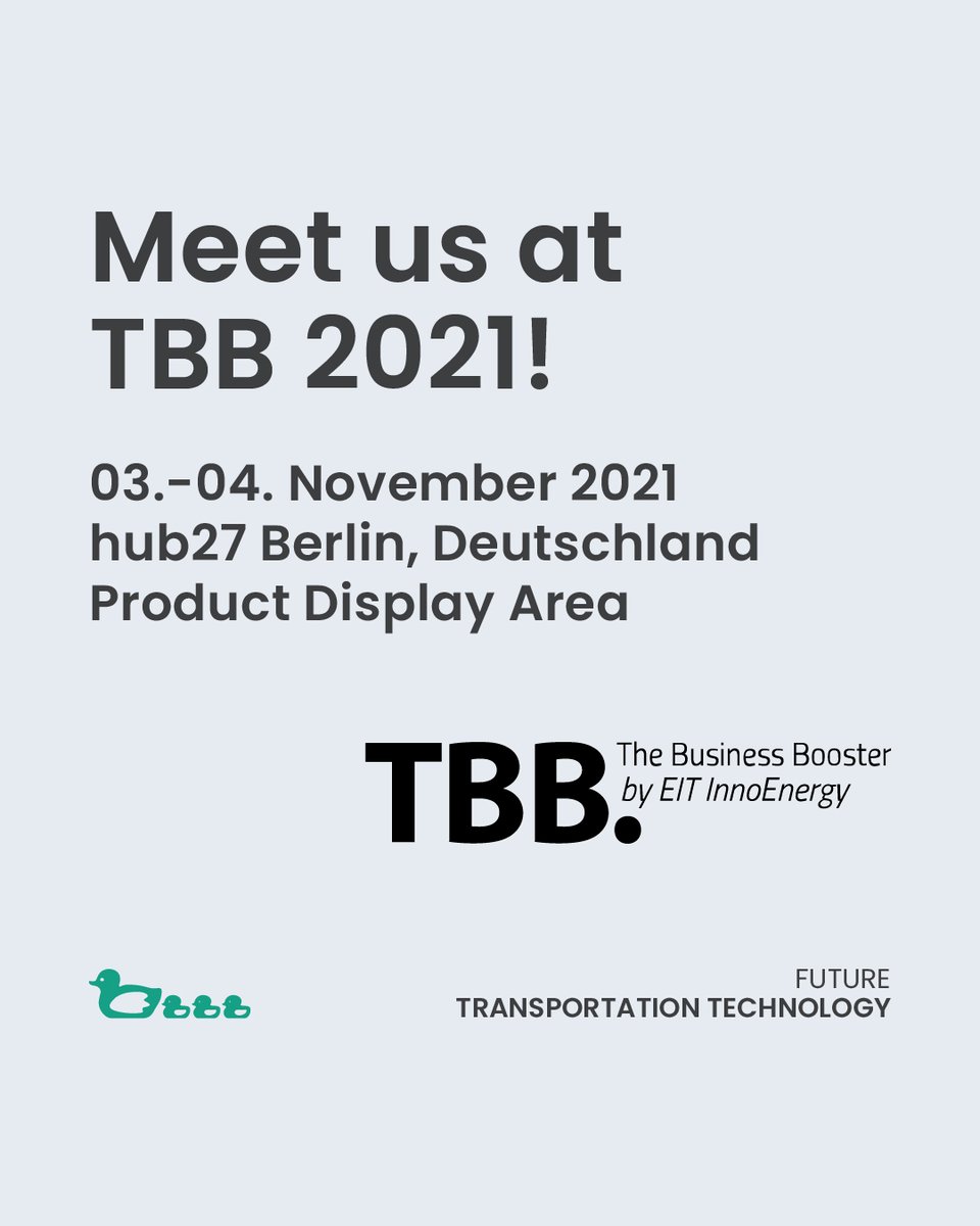 Ducktrain_io's tweet photo. Meet us at #TheBusinessBooster2021 in Berlin!
03.-04. November 2021
hub 27 Berlin, Deutschland
Product Display Area in der Main Exhibition Hall https://t.co/HLIU3eNHyU