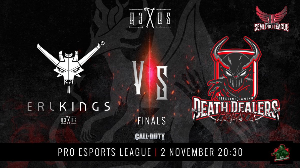 EsportsN3xus's tweet photo. Tonight at 20:30 N3XUS Erlkings VS Death Dealers in the PEL finals, Semi Pro League!
Streamed by @stringslinger94 

https://t.co/FQyMPdEhdo
GLHF 😎
@ProEsportsLeagu 
#PEL #esports #CODza #CallofDutyModernWarfare https://t.co/rfWxzV4OHV