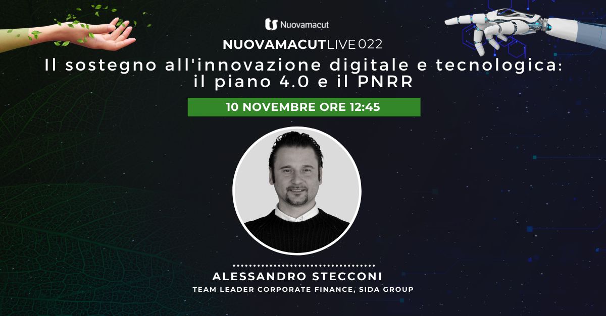 Come accedere ai fondi del PNRR: il 10 Novembre segui online la sessione informativa gratuita 'Il sostegno all'#innovazione digitale e tecnologica: il #piano40 e il #PNRR'. Iscriviti al #nmlive022: bit.ly/3G43yKK