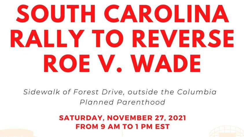 DFLCarolinas's tweet photo. Saturday, November 27th.
9am to 1pm.
Columbia, SC Planned Parenthood.
#RallyReverseRoe #ReverseRoe #ProLife #ProLifeSC #AntiAbortion #AntiAbortionSC #ChooseLifeSC https://t.co/iJgNkGcqmU