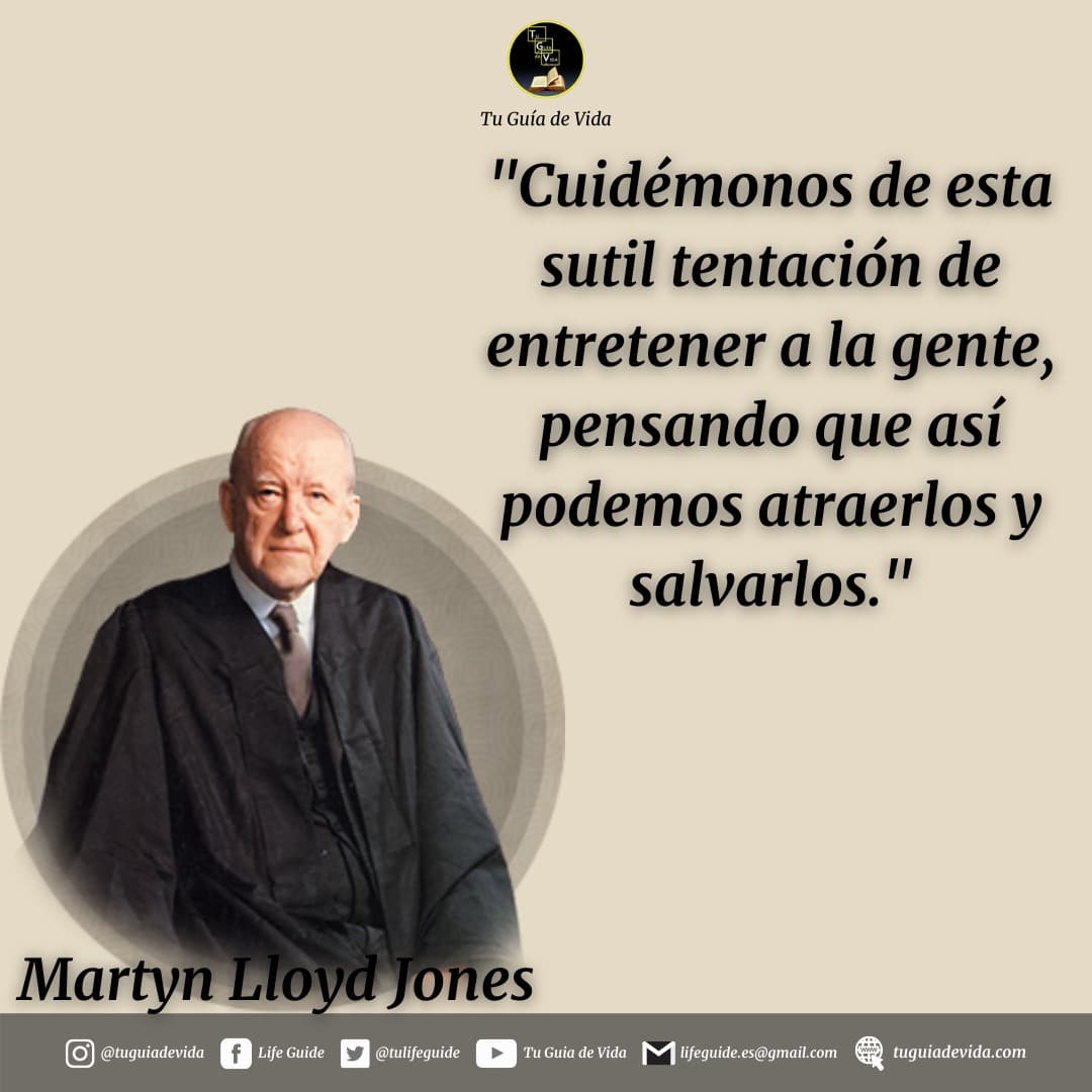 tulifeguide's tweet photo. "Cuidémonos de esta sutil tentación de entretener a la gente, pensando que así podemos atraerlos y salvarlos."
Martyn Lloyd Jones
#evangeliza #discipula #tuguiadevida #lifeguide #Diosesbueno #Diosesamor #God #palabradeDios #unsoloEvangelio #apologetica #MartynLloydJones #jones https://t.co/XAzuWIq4rE