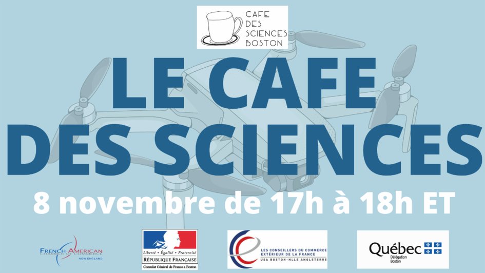 Le Café des Sciences 🇫🇷 est de retour ce lundi 8 Nov! Rejoingnez Géraud 'Jay' Gaillard, Directeur Général Amérique du Nord chez <a href="/ElistairTC/">Elistair</a> pour un café virtuel sur l'utilisation des drones automatisés pour la surveillance et les communications tactiques ➡️bit.ly/2ZV6dGp