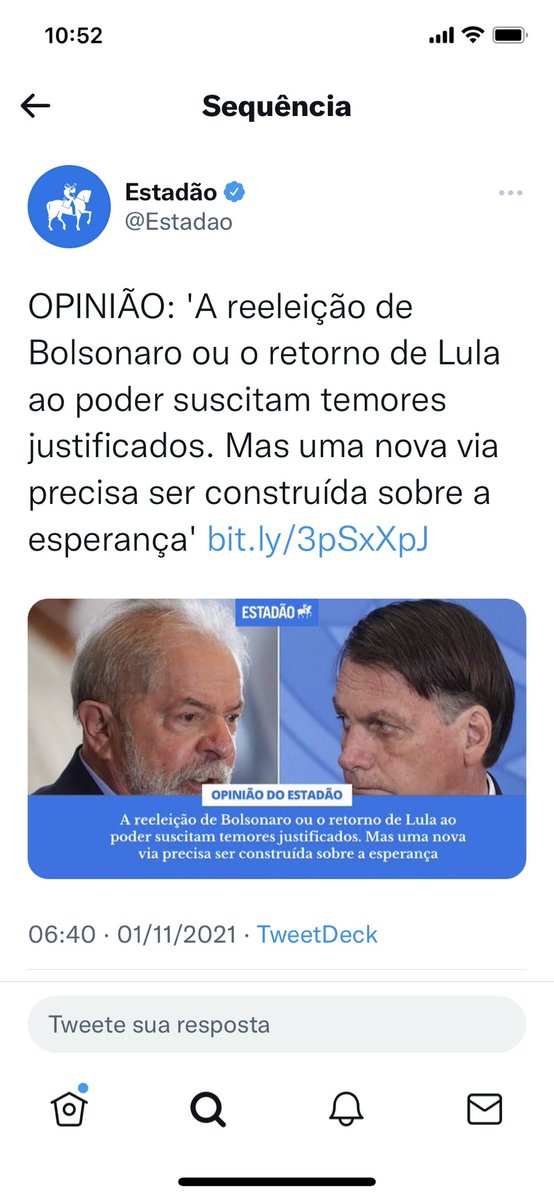 AlessandroBere's tweet photo. [Tecla Sap Papo Reto - #TSPR]:

“A galera (rica) q banca o jornal tá surtando.Querem um Presid de aparência limpinha(“nova via”) q continue representando só os interesses deles,como é hj e sempre foi antes de 2003.Melhor q ñ seja essa coisa constrngdora q eles apoiaram em 2018”/2 https://t.co/lgwUAOHfAX