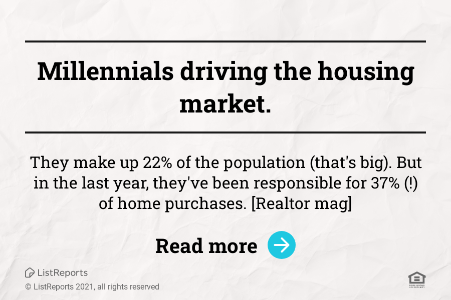 MillettRealtor's tweet photo. Millennials to Keep Housing Strong for Years to Come https://t.co/MhTGLkvP8k https://t.co/hgGI2l8yps