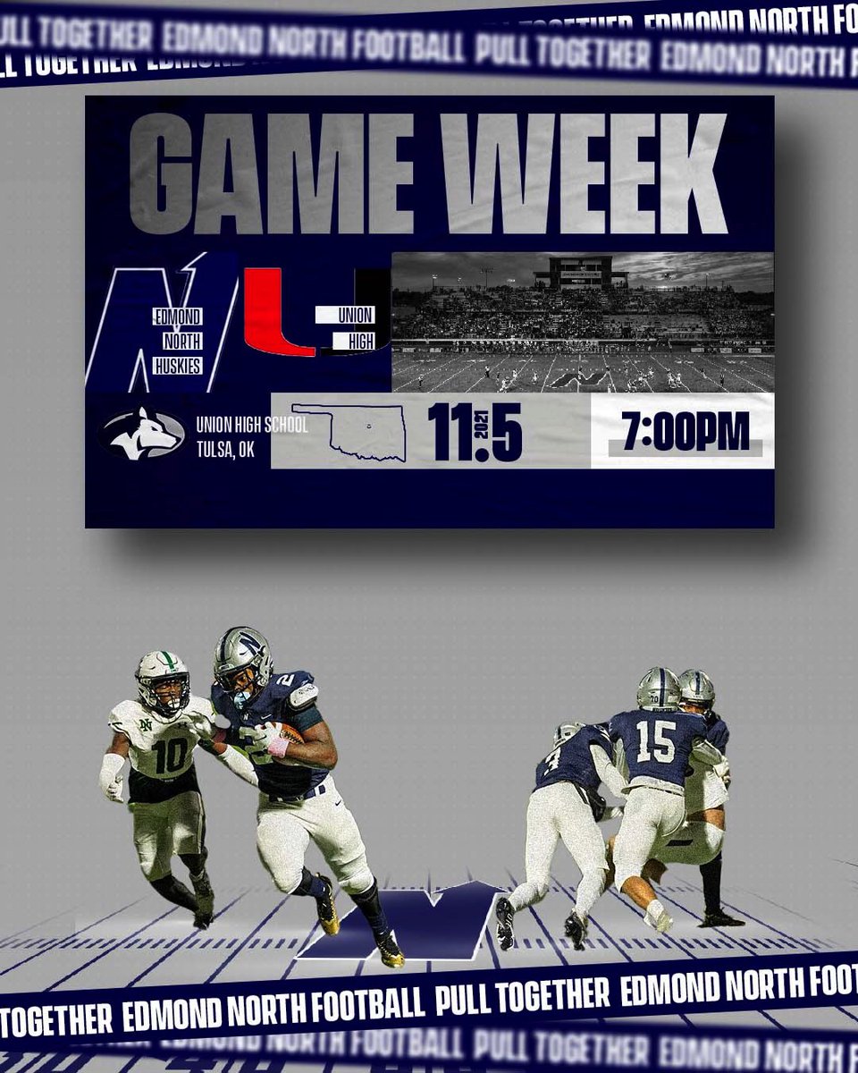 EdmondNorthFB's tweet photo. Last game of season, can’t hold anything back now!! 

#PullTogether https://t.co/p2gbxZTnNf