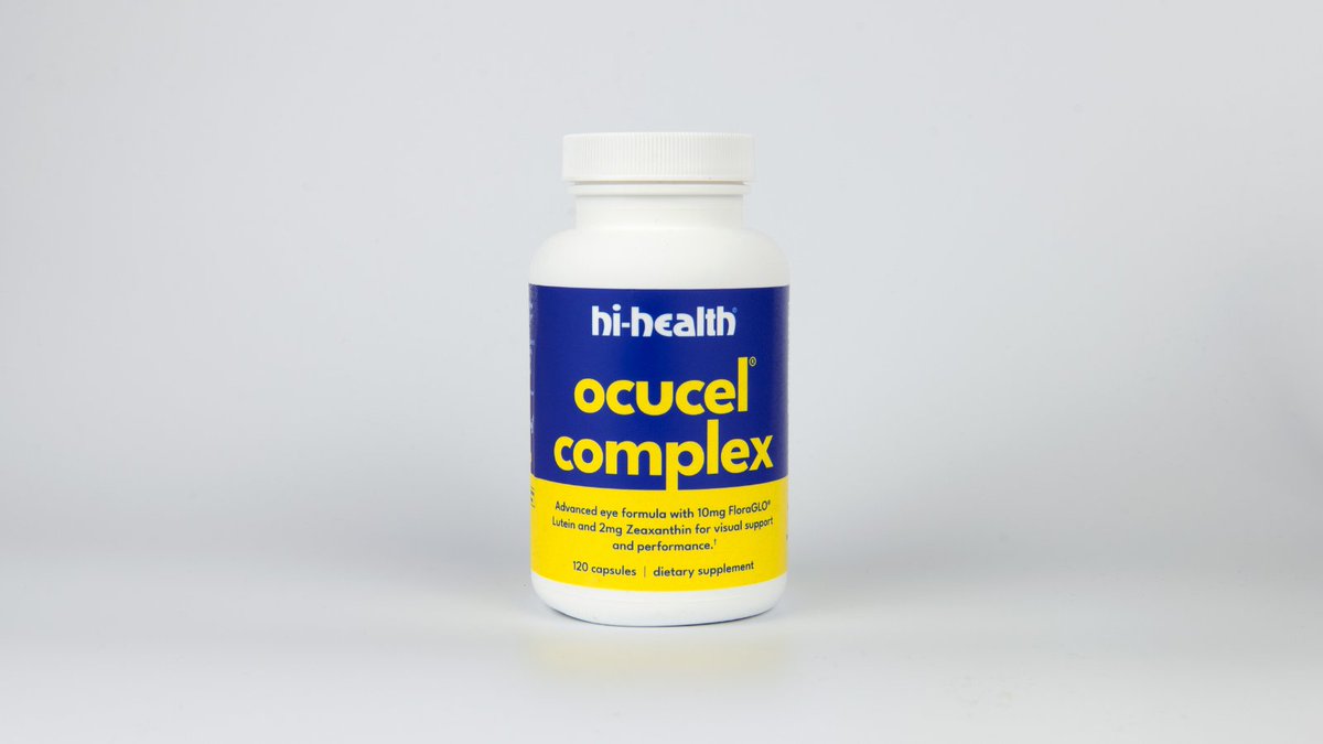 HiHealth's tweet photo. Ocucel® Complex is an advanced eye formula with 10mg FloraGLO Lutein and 2mg Zeaxanthin for visual support and performance. https://t.co/vOVI05HKgB https://t.co/vCqXwuqLFM