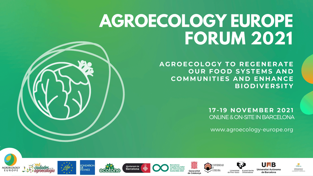 You want to explore current debates at the intersection of local #foodpolicies and #agroecological transitions❓

Join us in session 6⃣ at the Agroecology Europe Forum in Barcelona 17 - 19 November❣️

More information and registration until the 9 Nov ➡️ agroecology-europe.org/agroecology-fo…
