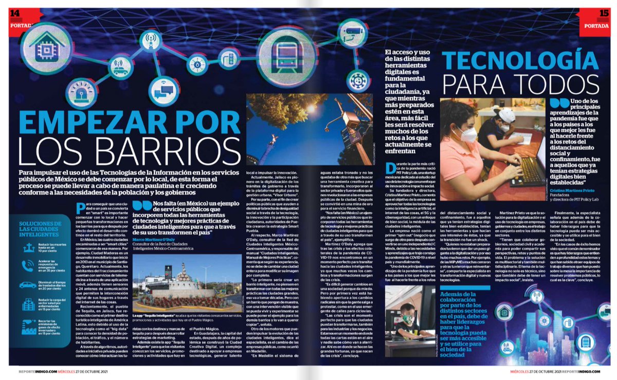AldebaranMexico's tweet photo. Estamos muy contentos por la INCREÍBLE nota que hizo @Reporte_Indigo sobre el pasado #SmartCitiesSummit 2021 que organizó la @FNFMexico por el #DíaMundialDeLaCiudad, hablando de la participación ciudadana y mejores prácticas de gobiernos digitales. ¡Tienen que leerla! https://t.co/JeZFOooqNK