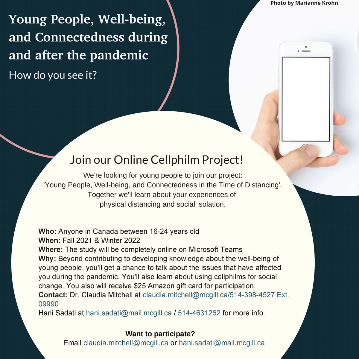 MTW_P2E's tweet photo. Youth between 16-24 have your voices heard as part of the new cellphilm project "Young People, Well-being, and Connectedness in the Time of Distancing"! https://t.co/9sks1CP2zO