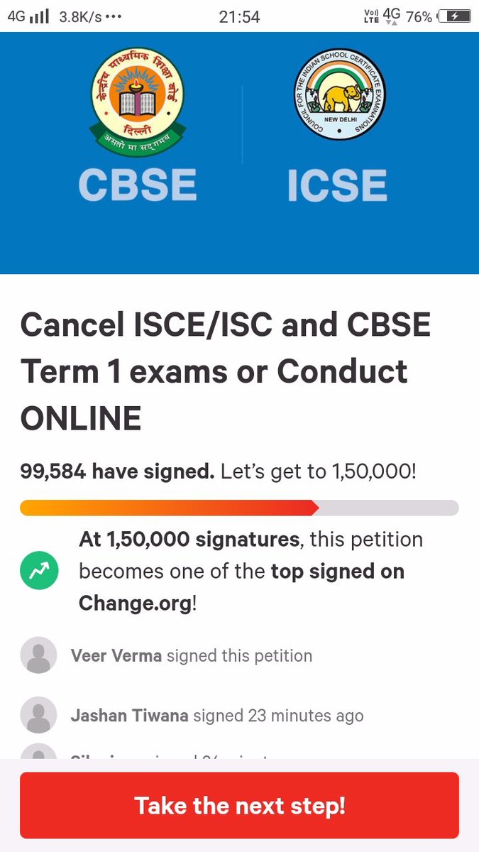 _veee98_'s tweet photo. “Narendra Modi: Cancel ISCE/ISC Term 1 exams or Conduct ONLINE ” — पेटीशन पर साइन करें! https://t.co/AaUAahb2nn via @ChangeOrg_India 

#MakeTerm1Hybrid
Guys We are very close to 100k https://t.co/GMc5ylmXqt