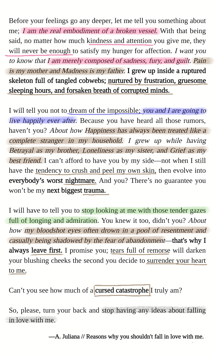 literarybase's tweet photo. karya | why you should never fall in love with me.  https://t.co/Cec7hRQok9