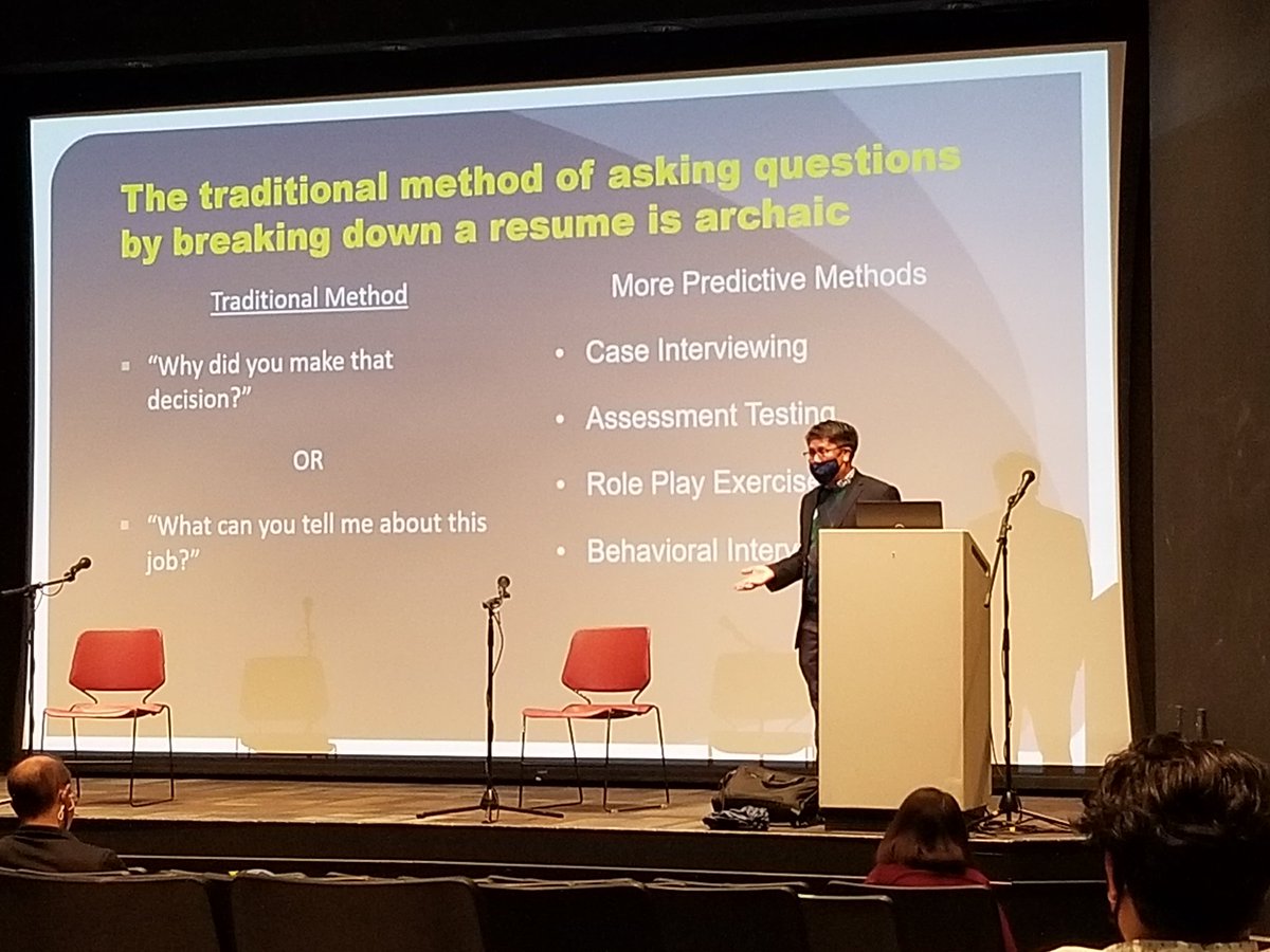 MasonUCSTrasi's tweet photo. "As an employer, I can teach technical skills. But, it's hard to teach 'work ethic' or 'professionalism." Be sure to share stories about your personal characteristics in the interview. Next interviewing session begins at 5pm, JC Cinema, all are welcome. @masoncareer @Maximus_news https://t.co/9mi14uSPJ0