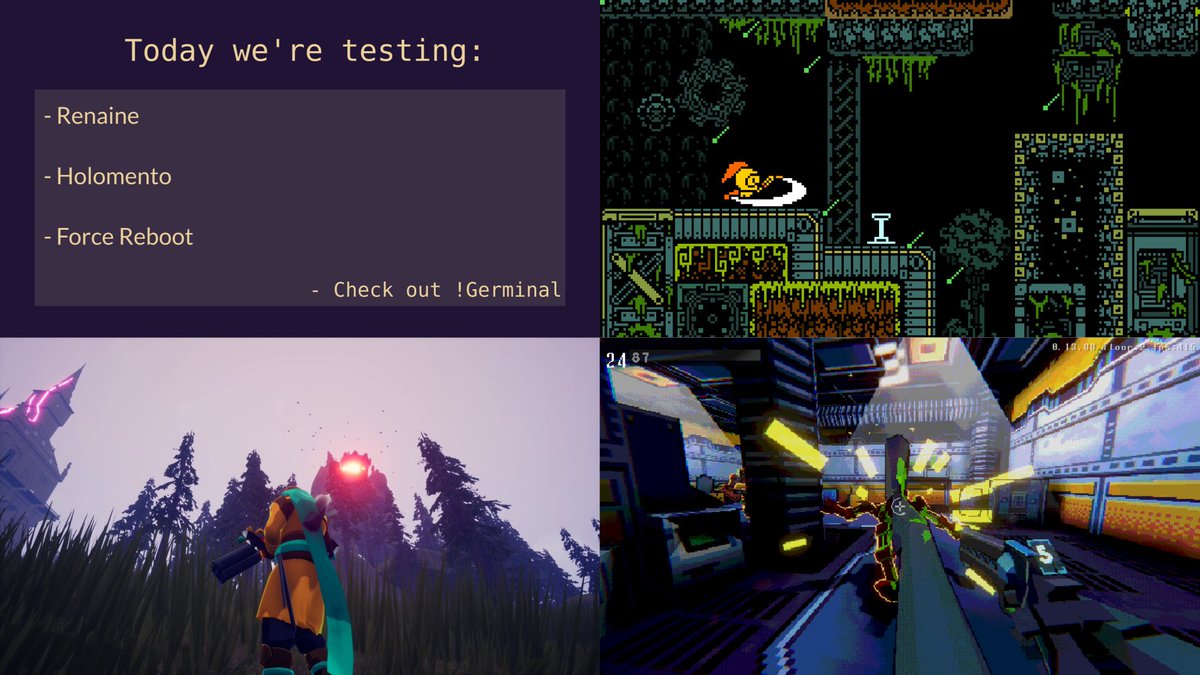 MoonlitMonitors's tweet photo. Hey #TestplayTuesday fans!

Today, we will be testing the demos of

Renaine
https://t.co/XdPeyUB6nh

Holomento
https://t.co/BHlogNBzK6

Force Reboot
https://t.co/rKpZMFORsu

Join us in ~ 2,5h or try out the demos yourself!
#indiedev #gamedev #indiegame https://t.co/T9CwcktXLS