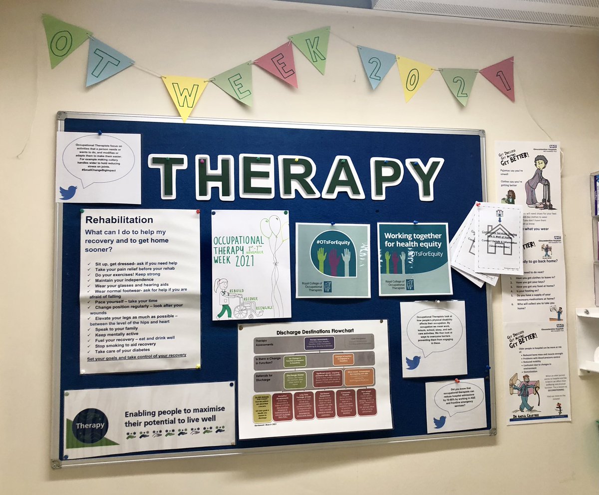 Created our #OTweek2021 display board alongside <a href="/PollyB_OT/">Polly B</a> and <a href="/VeemcV/">v mcgregor💙</a> on 2a #TeamVascular. <a href="/Gloshosptherapy/">Gloucestershire Hospitals Therapy Service</a> <a href="/gloshospitals/">Gloucestershire Hospitals NHS Foundation Trust</a> <a href="/Vascular_Glos/">Vascular Network @gloshospitals</a> <a href="/theRCOT/">Royal College of Occupational Therapists</a> 💚