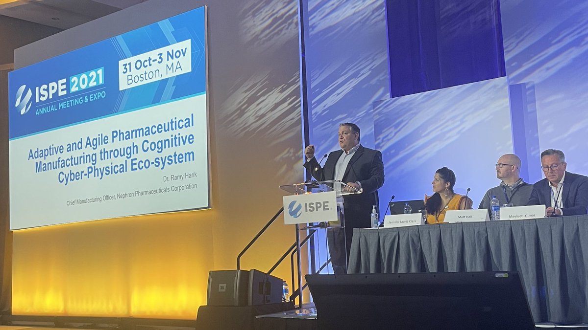 We are celebrating <a href="/ramyharik/">🔥 Ramy</a> - the Nephron Chief Manufacturing Officer - for the fantastic address he delivered on adaptive &amp; agile pharmaceuticals manufacturing in Boston at #ispeam21