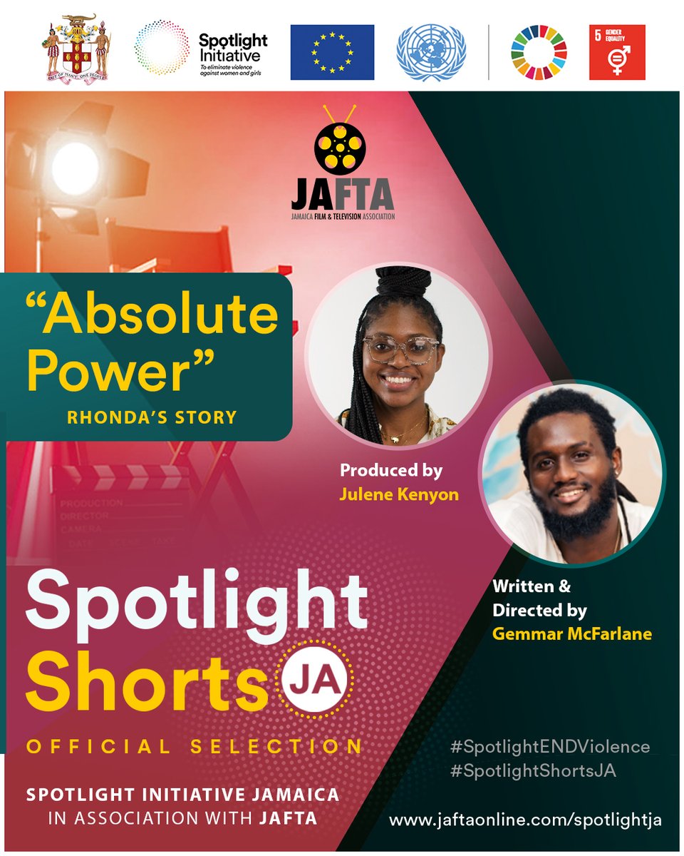 UNICEFJamaica's tweet photo. COMING SOON: Films that help explore the impact of gender-based violence on Jamaican women and girls – based on real stories. 🎬

Thanks to @jaftaoline and their filmmakers for partnering with us and #SpotlightEndViolence. https://t.co/WDBYBL9SxT