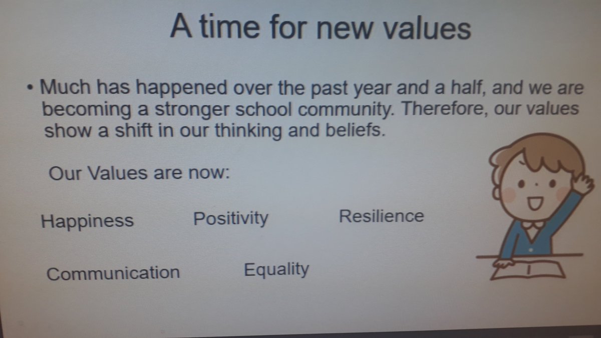 SeafieldHT's tweet photo. Vision and Values Refresh 💜 Hot off the press #visionandvaluesassembly 🌈 Thank you to all pupils, staff, parents and carers who contributed 🤗 #gatheringviews 💜 https://t.co/PkeEFlzUFY