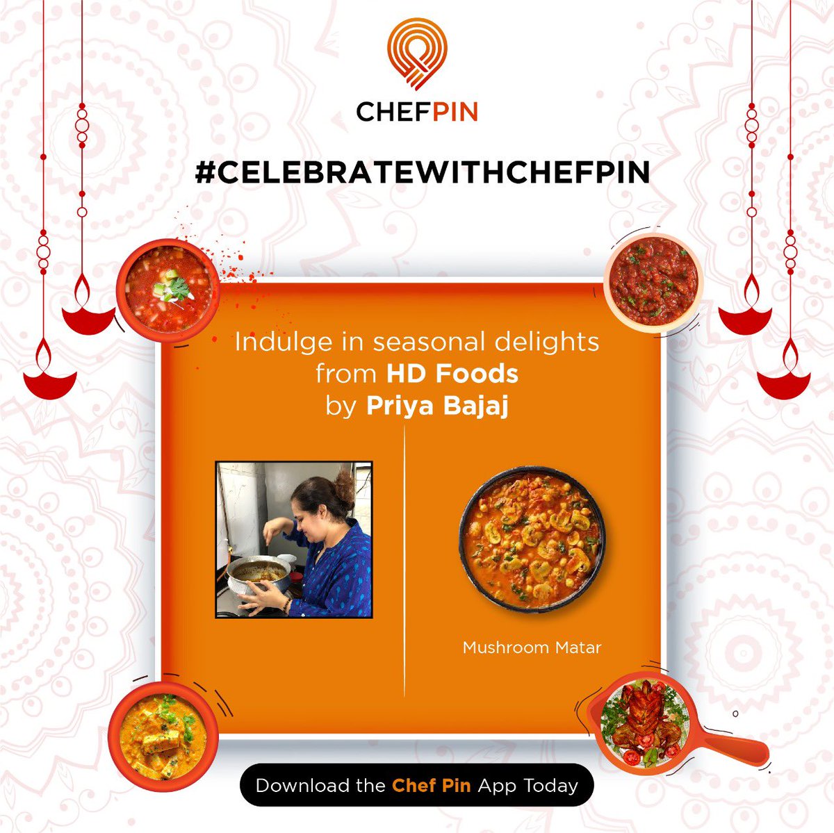 Celebrate #Diwali with festive delights from the home kitchen of @hdfoods__ 
Order festive treats today only on Chef Pin! 

#DiwaliWeek #FestiveTreats #Seasonsgreetings #HappyDiwali #Diwali2021