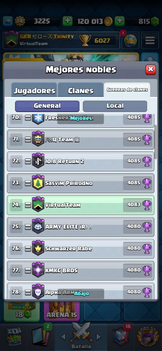 🔎 BUSCO GENTE para GUERRAS de CLAN

Top 8 🇪🇸 y Top 74 🌍

🪙 BENEFICIOS de ORO y OTROS: (abro hilo)