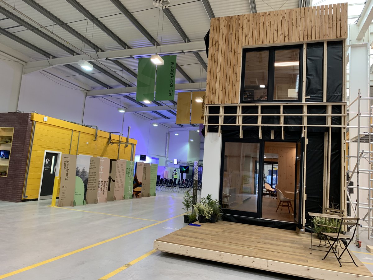 justumi's tweet photo. Glad to be a part of #COP26 and excited to see the local Scottish timber in CLT manufacturing  @CScotIC @PAVATEX @SopremaUK https://t.co/hwkb7AohjD