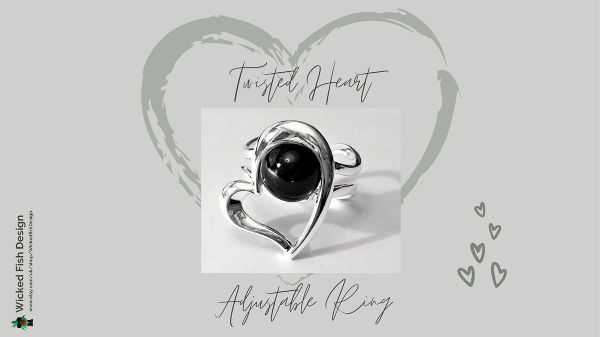 WickedFishBiz's tweet photo. Twisted Heart Ring in Black Onyx by Wicked Fish Design on Etsy.  #twistedheart #blackonyx #blackheart #adjustablering #wickedfishdesign #blackonyxring #etsy #etsychristmas #giftidea #christmasgiftideas #costumejewelry #etsyshop #blackstonering #giftforher #etsyhandmade https://t.co/DQRNFLKRwt