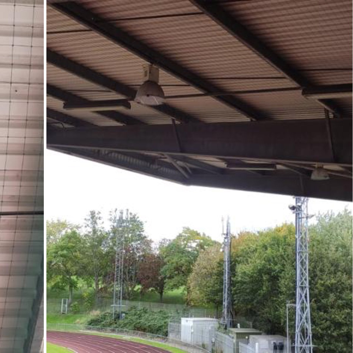PestHf's tweet photo. Sports Stadium in North London #birdcontrol #netting #proofing #pestcontrol https://t.co/rg6ZWB4GNj