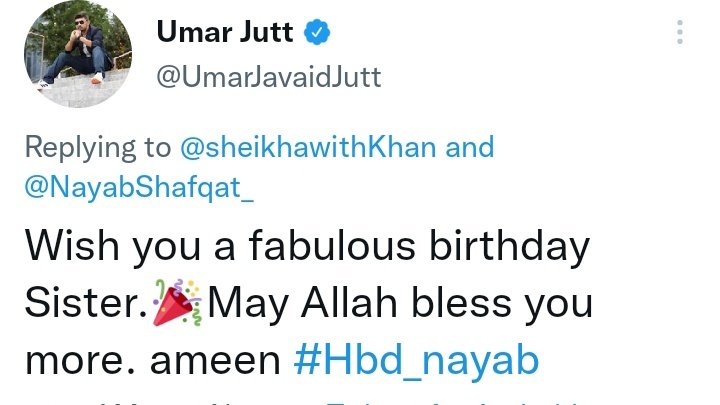 NayabPTI_'s tweet photo. To Both who posted birthday wishes… thank you so much for thinking of me!

#HBD_Nayab
@RizwanGhilzai 
@UmarJavaidJutt https://t.co/XUYaIPGKfm