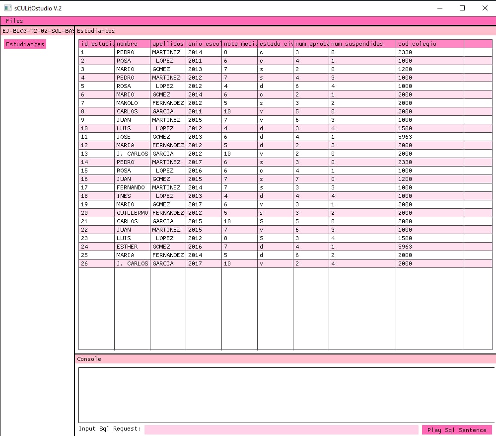 prm_sr's tweet image. Done, now you can select any database, and move inside his tables to see values inside 👌🥰

Now i have to do the console to make any SQL request and see the result.
#Sfml @sfmldev #sql #sqlite3 #cplusplus #c #imgui