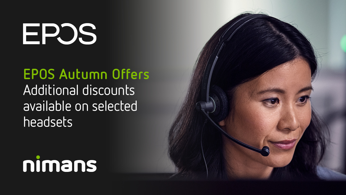 We’re offering additional discounts on selected EPOS corded USB headsets – available whilst stocks last. Take a look at bit.ly/3CD3r6N to see what’s available. Contact your Nimans account manager for pricing.
#EPOS #PowerOfAudio #headsets #audio
