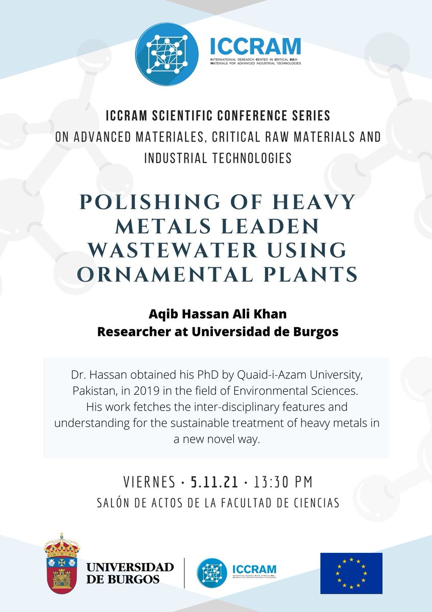 ICCRAM_UBU's tweet photo. Take note!🖊️Two #ICCRAM researchers will give a seminar next friday to explain the aim of their work. It will take place at Science Faculty Conference Room (Universidad de Burgos), from 13:00 PM. See you there! #ScientificConferences https://t.co/EWCgVutF1K